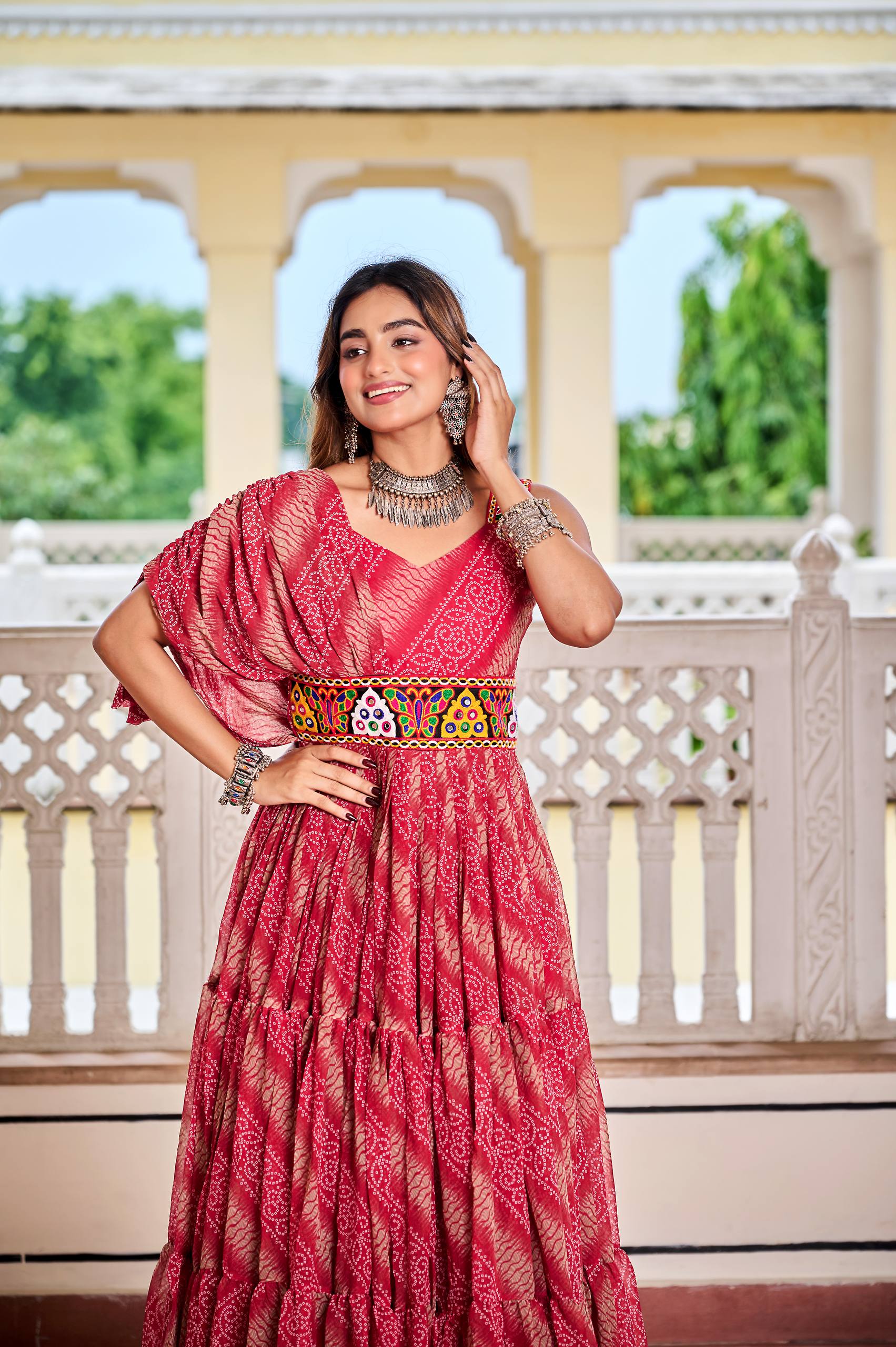 Navratri Special Gamathi Work Gown