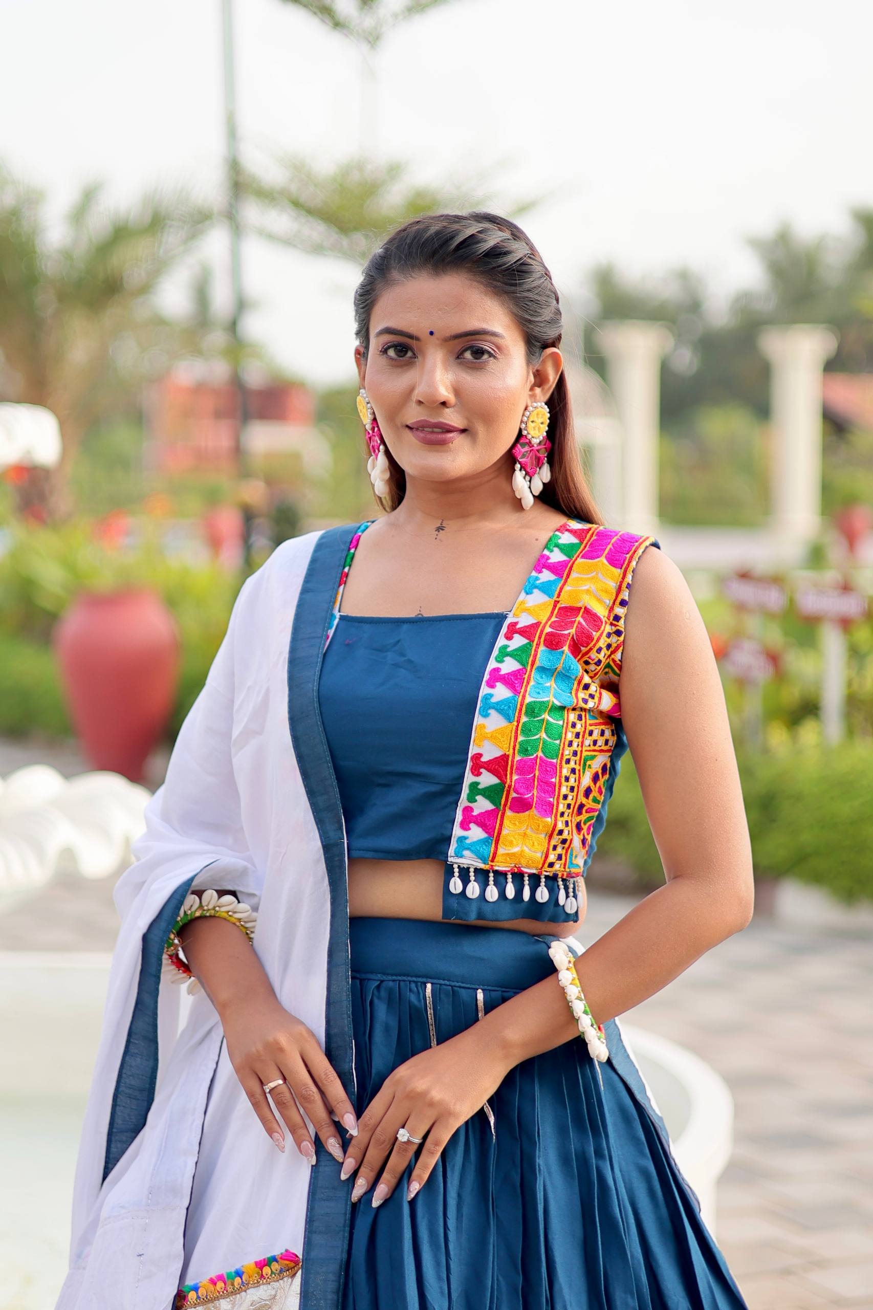 Navratri Special Gamathi Work Lehenga Choli